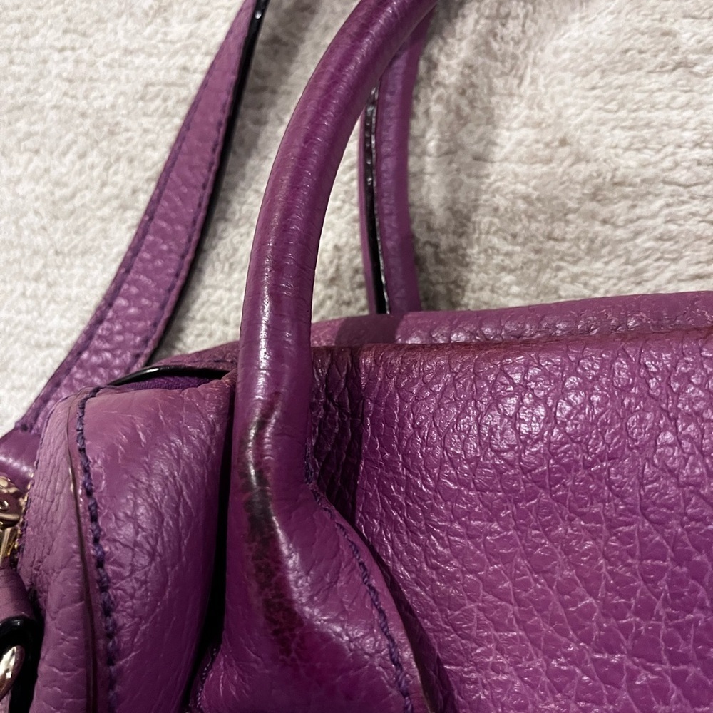 Kate Spade VIOLET PURPLE Shoulder Bag All Pebble Leather Purse - Picture 5 of 12